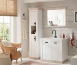 Badkombination Rovola in Pinie wei / Oslo Pinie Landhaus Badmbel Set 4-tlg. MIT Waschbecken 143 x 200 cm