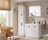 Badkombination Rovola in Pinie wei / Oslo Pinie Landhaus Badmbel Set 4-tlg. MIT Waschbecken 143 x 200 cm