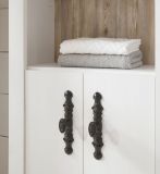 Badkombination Rovola in Pinie wei / Oslo Pinie Landhaus Badmbel Set 4-tlg. MIT Waschbecken 166 x 200 cm