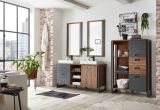 Badezimmer Highboard Auburn in Eiche Stirling und Matera grau Badmbel Midischrank 90 x 140 cm