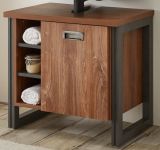 Badezimmer Waschbeckenunterschrank Auburn in Eiche Stirling und Matera grau Badmbel Unterschrank 61 x 62 cm