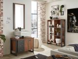 Badezimmer Waschbeckenunterschrank Auburn in Eiche Stirling und Matera grau Badmbel Unterschrank 81 x 62 cm
