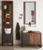 Badmbel Set 3-teilig Auburn in Eiche Stirling und Matera grau Badkombination 140 x 205 cm