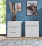 Badezimmer 2 x Kommode in wei Badmbel Set 2-teilig je Unterschrank 61 x 76 cm