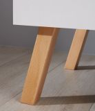 Babyzimmer Wickelkommode Mats in wei� matt mit Buche massiv Babym�bel Wickeltisch 96 x 105 cm