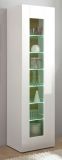 Vitrine Savanna in wei Hochglanz und Grandson Eiche Vitrinenschrank hngend / stehend 45 x 166 cm
