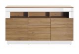 Sideboard Savanna in Grandson Eiche und wei Hochglanz Kommode 149 x 85 cm