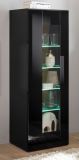 Vitrine Savanna in schwarz Hochglanz und Grandson Eiche Vitrinenschrank hngend / stehend 45 x 131 cm