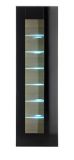 Vitrine Savanna in schwarz Hochglanz und Grandson Eiche Vitrinenschrank hngend / stehend 45 x 166 cm