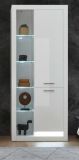 Vitrine Ladis in wei Hochglanz Vitrinenschrank 80 x 195 cm