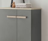 Badezimmer Kommode Dense in anthrazit matt und Eiche Midischrank hngend / stehend 51 x 110 cm