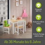 BOMI Kindersitzgruppe Amy in wei und natur Sitzgruppe Kindertisch und 2 x Stuhl