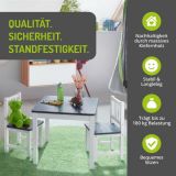 BOMI Kindersitzgruppe Amy in wei und grau Sitzgruppe Kindertisch und 2 x Stuhl