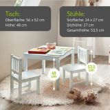 BOMI Kindersitzgruppe Amy in wei Sitzgruppe Kindertisch und 2 x Stuhl