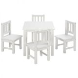 BOMI Kindersitzgruppe Amy in wei Sitzgruppe Kindertisch und 4 x Stuhl