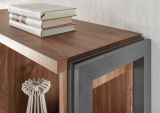 Highboard Auburn in Eiche Stirling und Matera grau Vitrine 90 x 140 cm