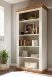 Regal Hemsby in wei Pinie und Eiche Wotan Landhaus Standregal 102 x 202 cm