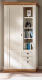 Stauraumschrank Hemsby in wei Pinie und Eiche Wotan Landhaus Mehrzweckschrank 102 x 204 cm