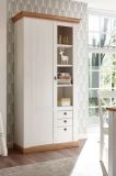 Stauraumschrank Hemsby in wei Pinie und Eiche Wotan Landhaus Mehrzweckschrank 102 x 204 cm