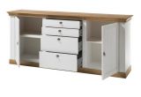 Sideboard Hemsby in wei Pinie und Eiche Wotan Landhaus Kommode 210 x 91 cm
