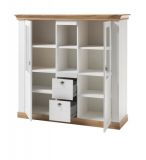 Esszimmer Set Hemsby in wei Pinie und Eiche Wotan Landhaus Speisezimmer 4-teilig