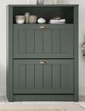 Schuhschrank Forres in grn Landhausstil Flur Schuhkipper 80 x 112 cm