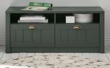 Garderobe Sitzbank Forres in grn Landhausstil Garderobenbank 110 x 47 cm