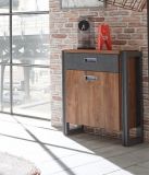 Kommode Auburn in Eiche Stirling und Matera grau Anrichte 55 x 81 cm