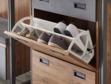 Schuhschrank Auburn in Eiche Stirling und Matera grau Schuhkipper 75 x 100 cm