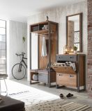 Schuhschrank Auburn in Eiche Stirling und Matera grau Schuhkipper 75 x 100 cm