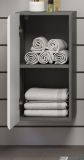Badezimmer Unterschrank Riva in wei Hochglanz und Rauchsilber grau Badschrank hngend 35 x 68 cm Badkommode