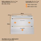 Badm�bel Set Aura in wei� Hochglanz Badkombination h�ngend MIT Waschbecken 80 x 190 cm