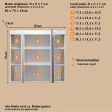 Badm�bel Set Aura in wei� Hochglanz Badkombination h�ngend MIT Waschbecken 80 x 190 cm