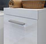 Badezimmer Hochschrank Devon in wei Hochglanz Badschrank hngend 35 x 170 cm