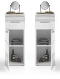 Badezimmer Unterschrank Leon in wei Hochglanz Badmbel Kommode 30 x 79 cm