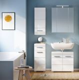 Waschbeckenunterschrank Leon in wei Hochglanz Badezimmer Unterschrank 60 x 56 cm