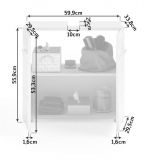 Waschbeckenunterschrank Leon in wei Hochglanz Badezimmer Unterschrank 60 x 56 cm