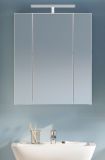 Badezimmer Spiegelschrank Leon in wei Badschrank 3-trig 60 x 70 cm
