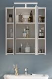 Badezimmer Spiegelschrank Leon in wei Badschrank 3-trig 60 x 70 cm