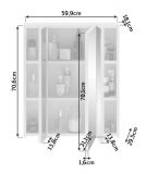 Badezimmer Spiegelschrank Leon in wei Badschrank 3-trig 60 x 70 cm