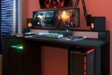 Parisot Gaming Set Gaming2 in schwarz Gamingtisch und Schrank inkl. LED Beleuchtung in Farbe