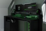 Parisot Gaming Set Gaming2 in schwarz Gamingtisch und Schrank inkl. LED Beleuchtung in Farbe
