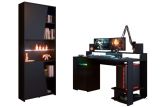 Parisot Gaming Set Gaming2 in schwarz Gamingtisch und Schrank inkl. LED Beleuchtung in Farbe