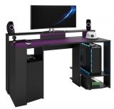 Parisot Kinder- und Jugendzimmer Set 5-teilig Fabric20 in Esche grau und schwarz mit Gamingtisch