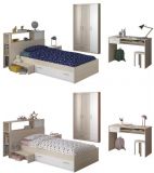 Parisot Kinder- und Jugendzimmer Set 5-teilig Charly10 in Akazie und wei