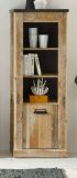 Midischrank Stove in Used Wood hell und anthrazit Regalschrank 51 x 146 cm
