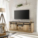 TV-Lowboard Stove in Used Wood hell und anthrazit TV Unterteil in Komforthhe 162 x 61 cm