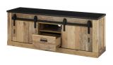 TV-Lowboard Stove in Used Wood hell und anthrazit TV Unterteil in Komforthhe 162 x 61 cm