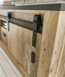 TV-Lowboard Stove in Used Wood hell und anthrazit TV Unterteil in Komforthhe 201 x 61 cm