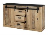 Sideboard Stove in Used Wood hell und anthrazit Kommode 162 x 91 cm